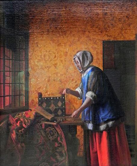 Pieter de Hooch Die Goldwagerin Germany oil painting art